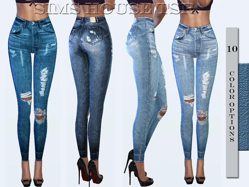 Lightly ripped jeans | Jeans Clothes Mod Download
