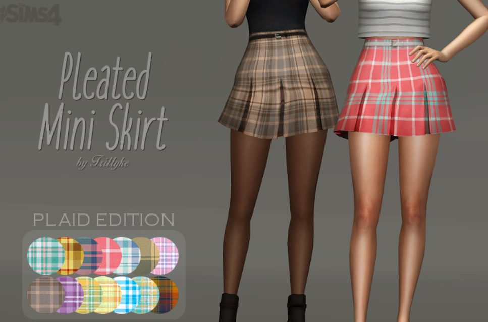 Pleated Mini Skirt | Skirt Clothes Mod Download