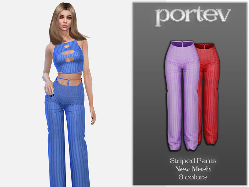 Striped Pants | Pants Clothes Mod Download