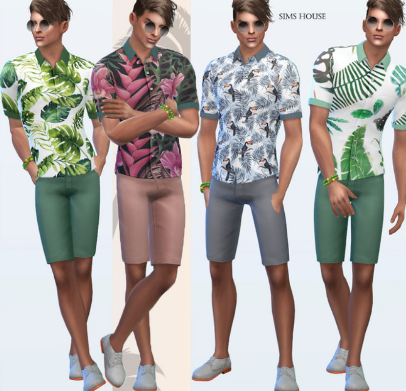 Tropics men's shirt | Shirt Clothes Mod Download