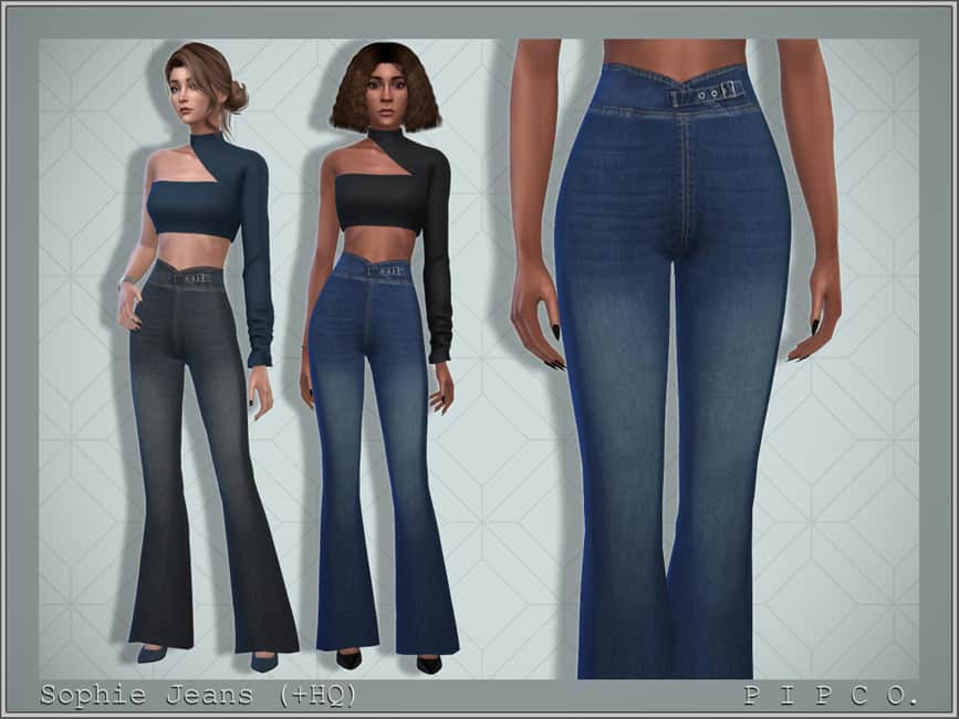 Sophie Jeans (Flared) | Jeans Clothes Mod Download